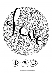 Child coloring page Heart Happy feast day ! Valentine's Day 