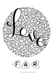 Gratis farvelægning Hjerte God fest Valentinsdag