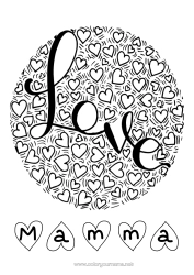 Gratis fargelegging Hjerte God fest! Valentinsdagen