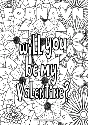 Gratis tegning Blomster Valentinsdagen 