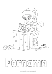 Gratis färgläggning Julnissar Jul Tomtefärgläggningar