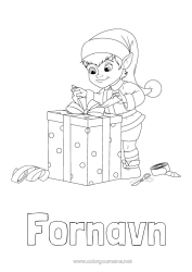 Gratis farvelægning Jule-nisser Jul Farvelægningsnisser