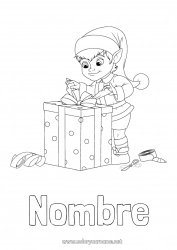 Dibujo libre Elfos de navidad Navidad Dibujos de Elfos para colorear