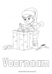 Gratis tekening Kerstelf Kerstmis Elfjes kleurplaten