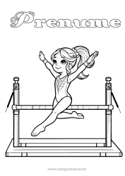 Desen liber de colorat Sport Gimnastică Sporturi artistice