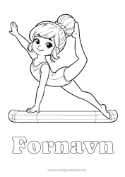 Gratis tegning Sport Gymnastikk Kunstnerisk sport