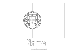 Colouring to customise Geography Flag Country Portugal