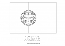 Desenho para personalizar Geografia Bandeira País Portugal