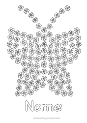 Desenho grátis Flores Borboleta Animal Insetos