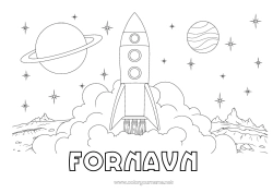 Gratis fargelegging Rakett Kjøretøy Rom Planeter og solsystemet Astronomi Luftfartøy