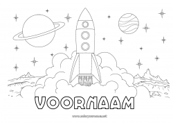 Gratis kleurplaat Raket Voertuigen Ruimte Planeten en zonnestelsel Astronomie Luchtvaartuigen