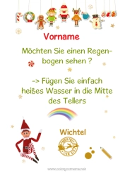 Kostenlose Malvorlage Weihnachtself Wichtel-Missionen Regenbogen Wichtel-Streiche und Ideen Zaubertrick