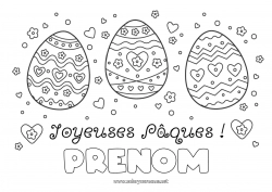 Coloriage gratuit Oeufs de Pâques Pâques Gros oeuf de Pâques