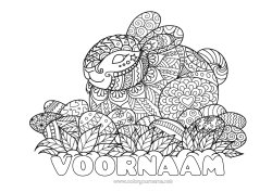 Gratis tekening Mandala Konijn Dier Pasen Bosdieren