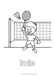 Kolorowanka za darmo Sport Sporty rakietowe Badminton