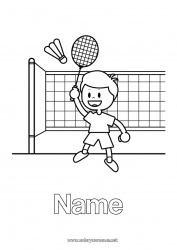 Free drawing Sport Racket sports Badminton