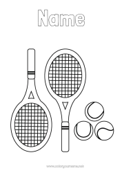 Free colouring Sport Tennis Racquet sports