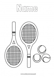 Free drawing Sport Tennis Racket sports