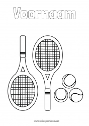 Gratis kleurplaat Sport Tennis Racketsporten