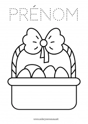 Coloriage gratuit Pâques Panier Coloriages faciles Oeuf