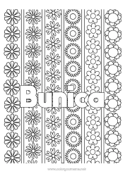 Pagină de colorat pentru copii Flori Margareta Desene de colorat complexe