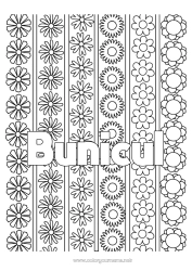 Pagină de colorat pentru copii Flori Margareta Desene de colorat complexe