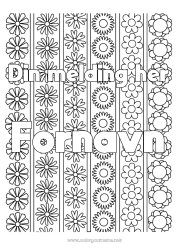 Gratis fargelegging Blomster Margrethe Komplekse fargelegginger