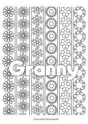 Child coloring page Flowers Daisy Complex coloring pages