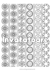 Pagină de colorat pentru copii Flori Margareta Desene de colorat complexe