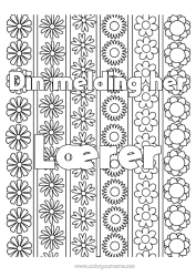 Gratis fargelegging Blomster Margrethe Komplekse fargelegginger