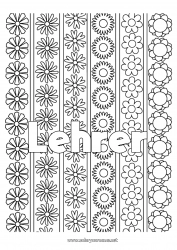 Kinder-Malvorlage Blumen Gänseblümchen Komplexe Ausmalbilder