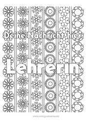 Kostenlose Malvorlage Blumen Gänseblümchen Komplexe Ausmalbilder