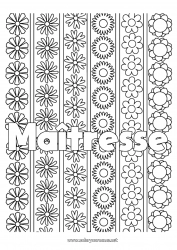 Coloriage enfant Fleurs Marguerite Coloriages complexes