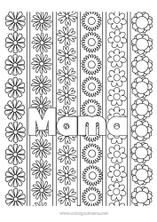 Pagină de colorat pentru copii Flori Margareta Desene de colorat complexe