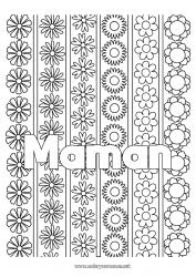 Coloriage enfant Fleurs Marguerite Coloriages complexes