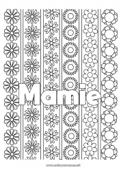 Coloriage enfant Fleurs Marguerite Coloriages complexes