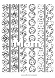 Child coloring page Flowers Daisy Complex coloring pages