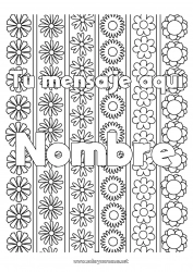 Niño página para colorear Flores Margarita Dibujos complejos para colorear