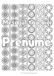 Pagină de colorat gratuită Flori Margareta Desene de colorat complexe