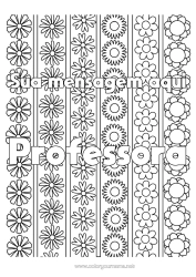Desenho grátis Flores Margarida Colorações Complexas