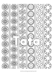 Pagină de colorat pentru copii Flori Margareta Desene de colorat complexe