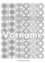 Kostenlose Malvorlage Blumen Gänseblümchen Komplexe Ausmalbilder