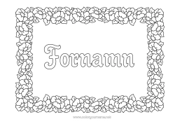 Gratis färgläggning Blommor Ramar