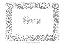 Free colouring Flowers Framework