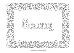 Child coloring page Flowers Frame