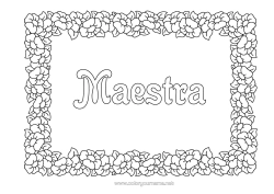 Colorazione gratuita Fiori Cornice