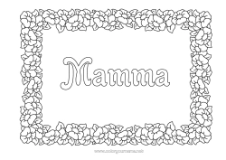 Fargeleggingssiden for barn Blomster Ramme