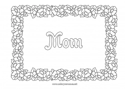 Child coloring page Flowers Frame