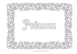 Coloriage gratuit Fleurs Cadre