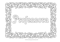 Desenho grátis Flores Moldura